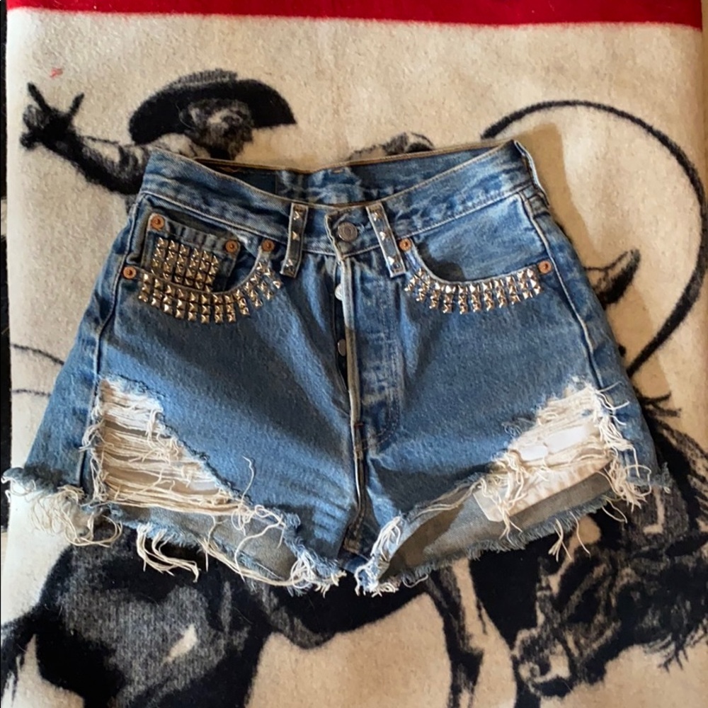 Studded Levi shorts